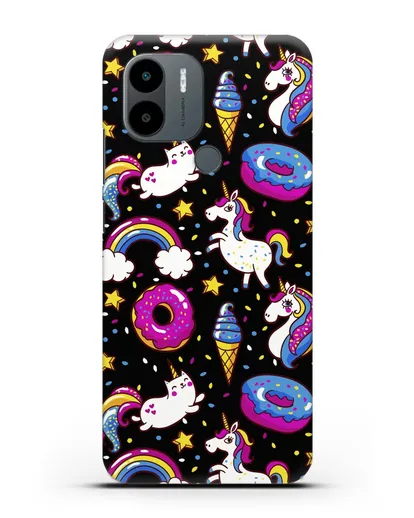 Чехол с дизайном Единороги, пончики, мороженое силиконовый для Xiaomi Poco C51