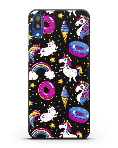 Чехол с дизайном Единороги, пончики, мороженое силиконовый для Samsung Galaxy M10 [SM-M105F]
