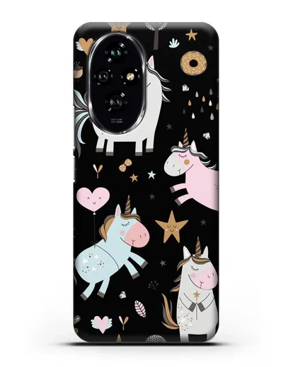 Чехол с дизайном Единороги из мира снов силиконовый для Honor 200