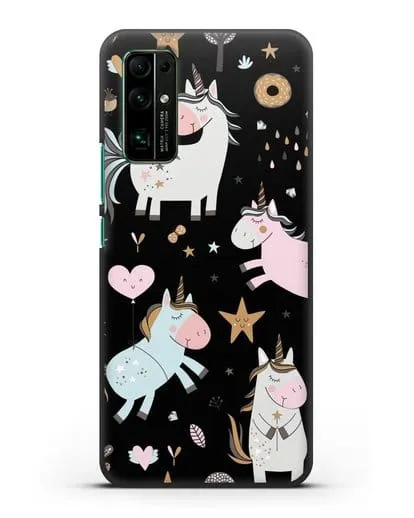 Чехол с дизайном Единороги из мира снов силиконовый для Honor 30