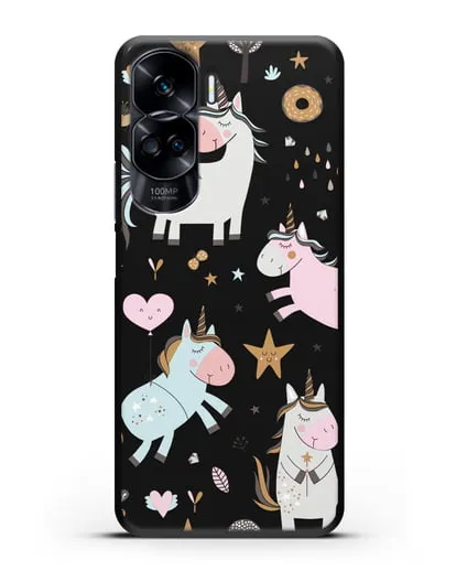 Чехол с дизайном Единороги из мира снов силиконовый для Honor 90 Lite