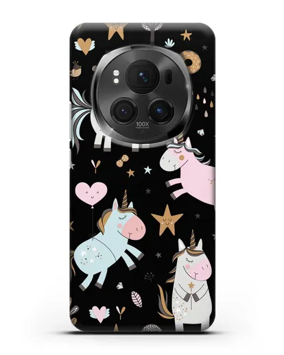 Чехол с дизайном Единороги из мира снов силиконовый для Honor Magic 6 Pro