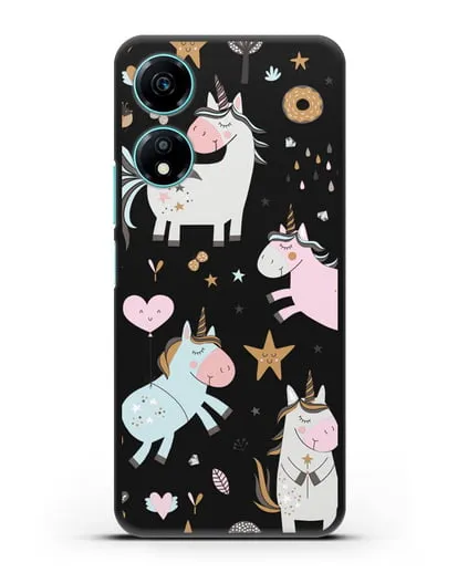 Чехол с дизайном Единороги из мира снов силиконовый для Honor X5 Plus