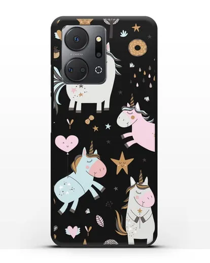 Чехол с дизайном Единороги из мира снов силиконовый для Honor X7a