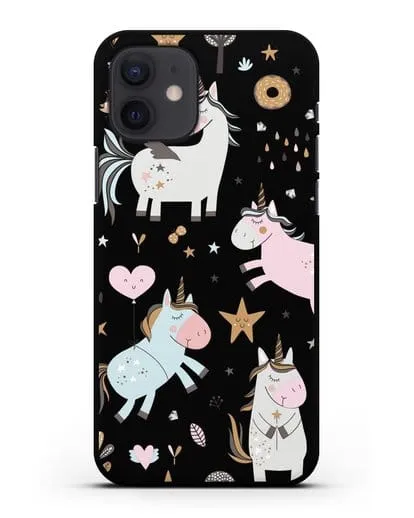 Чехол с дизайном Единороги из мира снов силиконовый для iPhone 12