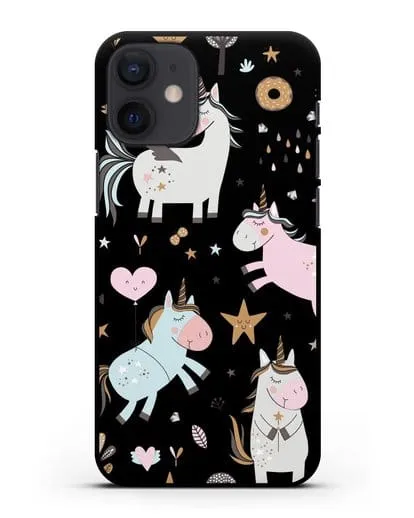 Чехол с дизайном Единороги из мира снов силиконовый для iPhone 12 mini