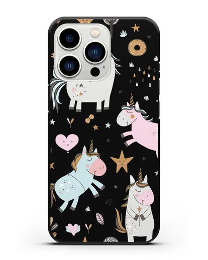 Чехол с дизайном Единороги из мира снов силиконовый для iPhone 13 Pro