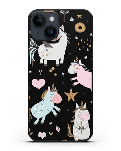 Чехол с дизайном Единороги из мира снов силиконовый для iPhone 14