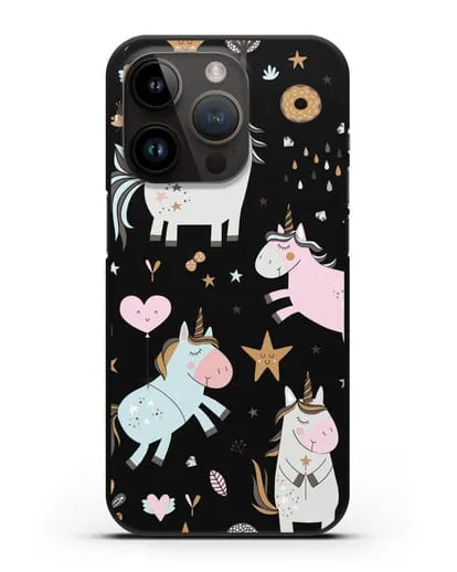 Чехол с дизайном Единороги из мира снов силиконовый для iPhone 14 Pro