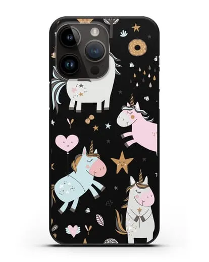 Чехол с дизайном Единороги из мира снов силиконовый для iPhone 14 Pro Max