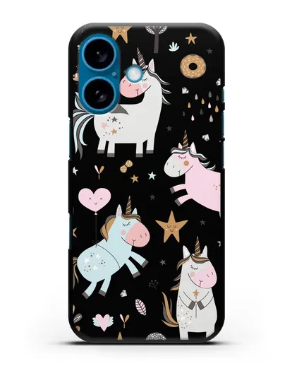 Чехол с дизайном Единороги из мира снов силиконовый для iPhone 16