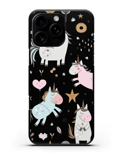 Чехол с дизайном Единороги из мира снов силиконовый для iPhone 16 Pro Max
