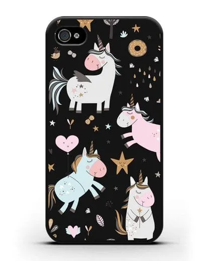 Чехол с дизайном Единороги из мира снов силиконовый для iPhone 4/4s