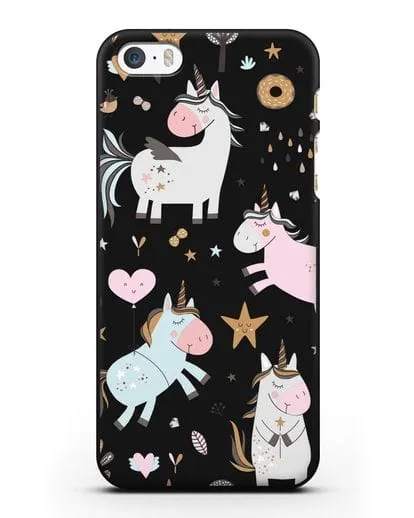 Чехол с дизайном Единороги из мира снов силиконовый для iPhone 5/5s/SE