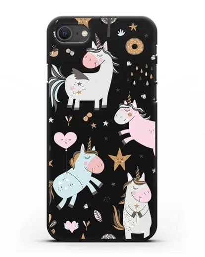Чехол с дизайном Единороги из мира снов силиконовый для iPhone SE 2020