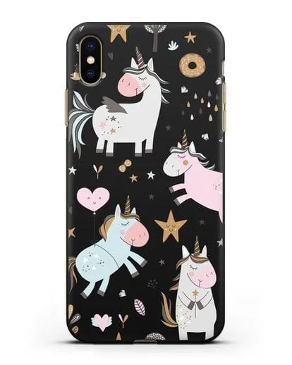 Чехол с дизайном Единороги из мира снов силиконовый для iPhone XS Max