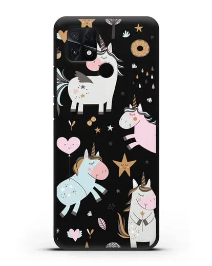 Чехол с дизайном Единороги из мира снов силиконовый для Xiaomi Poco C40