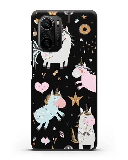 Чехол с дизайном Единороги из мира снов силиконовый для Xiaomi Poco F3 Pro
