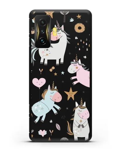 Чехол с дизайном Единороги из мира снов силиконовый для Xiaomi Poco F4 GT
