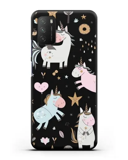 Чехол с дизайном Единороги из мира снов силиконовый для Xiaomi Poco M3