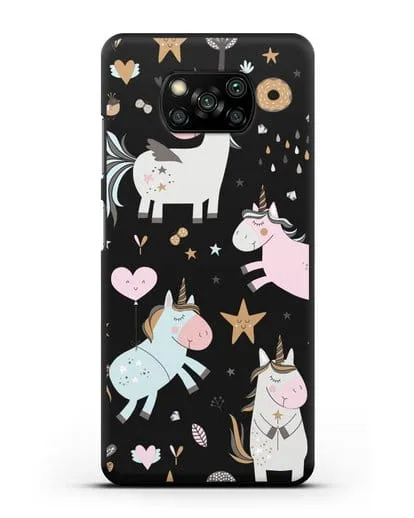 Чехол с дизайном Единороги из мира снов силиконовый для Xiaomi Poco X3