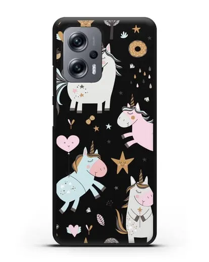 Чехол с дизайном Единороги из мира снов силиконовый для Xiaomi Poco X4 GT