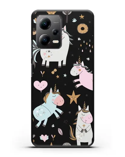 Чехол с дизайном Единороги из мира снов силиконовый для Xiaomi Poco X5