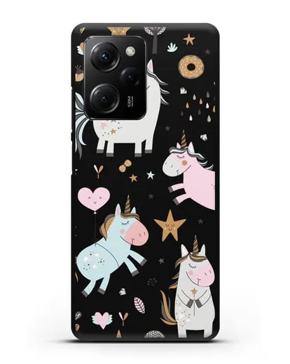 Чехол с дизайном Единороги из мира снов силиконовый для Xiaomi Poco X5 Pro