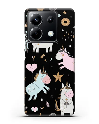 Чехол с дизайном Единороги из мира снов силиконовый для Xiaomi Poco X6