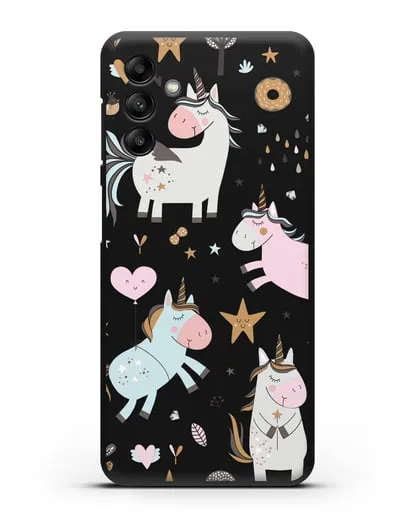 Чехол с дизайном Единороги из мира снов силиконовый для Samsung Galaxy A04s [SM-A047]