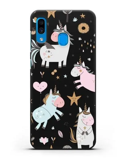 Чехол с дизайном Единороги из мира снов силиконовый для Samsung Galaxy A30 [SM-A305FN]