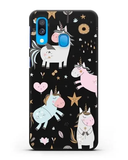 Чехол с дизайном Единороги из мира снов силиконовый для Samsung Galaxy A40 [SM-A405F]