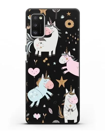 Чехол с дизайном Единороги из мира снов силиконовый для Samsung Galaxy A41 [SM-A415F]