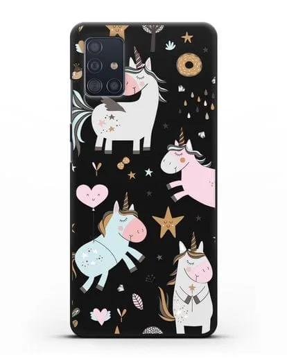 Чехол с дизайном Единороги из мира снов силиконовый для Samsung Galaxy A51 [SM-A515F]