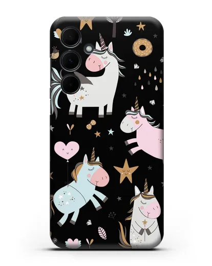 Чехол с дизайном Единороги из мира снов силиконовый для Samsung Galaxy A55 [SM-A556]