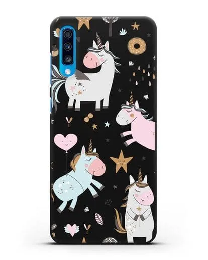 Чехол с дизайном Единороги из мира снов силиконовый для Samsung Galaxy A70 [SM-A705F]
