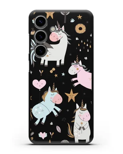 Чехол с дизайном Единороги из мира снов силиконовый для Samsung Galaxy S24