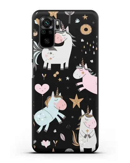 Чехол с дизайном Единороги из мира снов силиконовый для Xiaomi Redmi Note 10