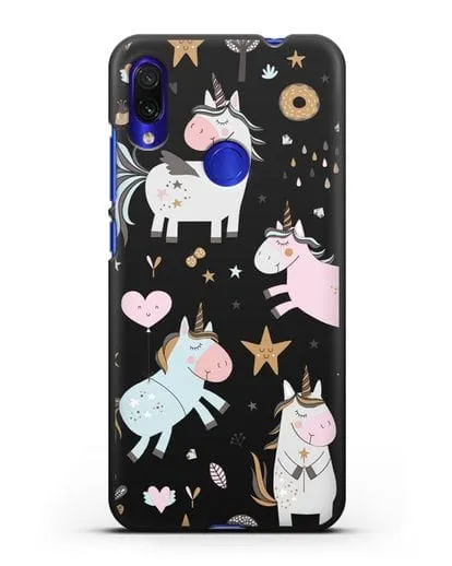 Чехол с дизайном Единороги из мира снов силиконовый для Xiaomi Redmi Note 7