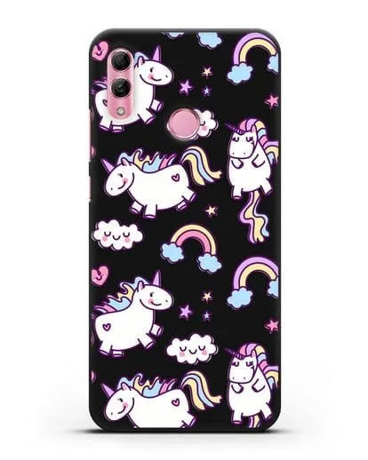Чехол с дизайном Радужные единороги силиконовый для Honor 10 Lite
