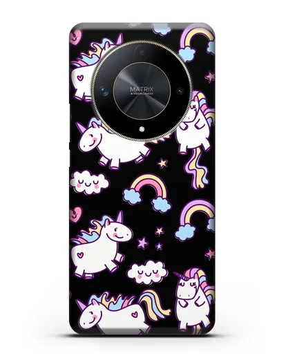 Чехол с дизайном Радужные единороги силиконовый для Honor X9b