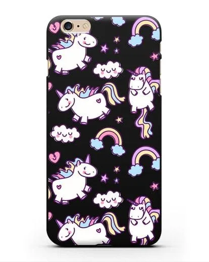 Чехол с дизайном Радужные единороги силиконовый для iPhone 6 Plus