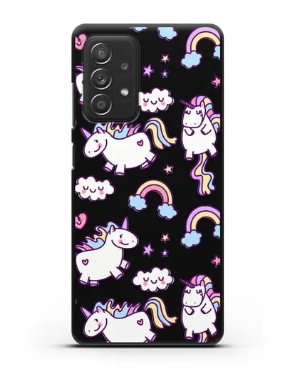 Чехол с дизайном Радужные единороги силиконовый для Samsung Galaxy A53