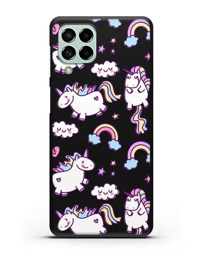Чехол с дизайном Радужные единороги силиконовый для Samsung Galaxy M53 [SM-M536]