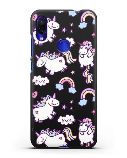 Чехол с дизайном Радужные единороги силиконовый для Xiaomi Redmi Note 7