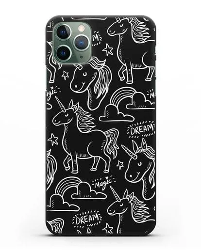 Чехол с дизайном Волшебный единорог силиконовый для iPhone 11 Pro Max