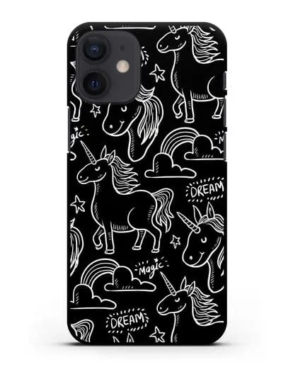 Чехол с дизайном Волшебный единорог силиконовый для iPhone 12 mini