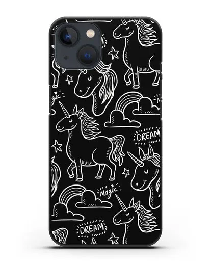 Чехол с дизайном Волшебный единорог силиконовый для iPhone 13 Mini