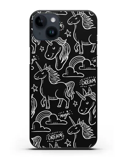 Чехол с дизайном Волшебный единорог силиконовый для iPhone 14 Plus