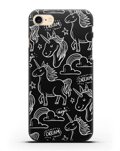 Чехол с дизайном Волшебный единорог силиконовый для iPhone 7
